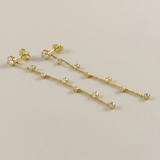 Celestial Scatter CZ Drop Earrings