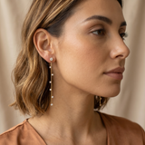 Celestial Scatter CZ Drop Earrings