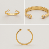 CZ Dots Open Ring