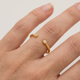 CZ Dots Open Ring