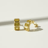 Chunky Baguette CZ Earrings