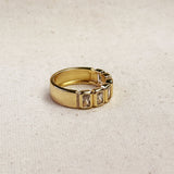 Chunky Baguette CZ Ring