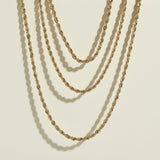 Rope Chain In 4.0mm Thickness Gold Chain