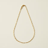 paperclip chain necklace, gold link necklace, 18K gold overlay necklace, modern chain necklace, elongated link chain, minimalist gold necklace, layering chain necklace, paperclip necklace detail