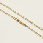 paperclip chain necklace, gold link necklace, 18K gold overlay necklace, modern chain necklace, elongated link chain, minimalist gold necklace, layering chain necklace, paperclip necklace detail