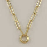 Chunky Paperclip Necklace Featuring Carabine Clasp