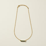 Baguette CZ Bar Necklace