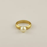 Solitaire Pearl Ring
