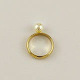 Solitaire Pearl Ring