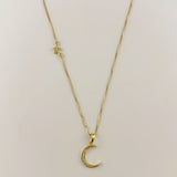 Crescent Moon & Star Necklace