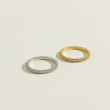 Slim CZ Band Stackable Ring