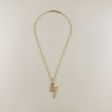 Iced Lighting Bolt Necklace