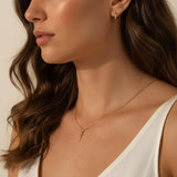 Emerald CZ Spear Necklace