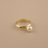 Solitaire Pearl Ring