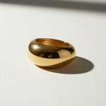 bombe dome ring, chunky bold gold ring, wide dome ring, statement gold ring, 18k gold overlay ring, oversized dome ring, sculptural gold ring, bold gold band ring