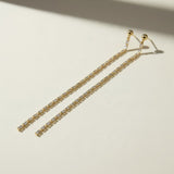 Baguette Chain Drop Earrings