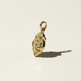 gold religious medallion, saint pendant necklace charm, vintage medal pendant, devotional jewelry, ornate gold pendant, textured gold medallion, symbolic religious jewelry, layering pendant