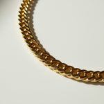 gold curb chain bracelet, curb link bracelet, chunky gold bracelet, everyday gold bracelet, flat link bracelet, statement chain bracelet, classic gold jewelry, layering bracelet