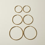 thin gold hoop earrings, endless hoop earrings, large gold hoops, thin wire hoop earrings, classic gold hoops, lightweight hoop earrings, simple gold hoops, everyday gold hoops, minimalist hoops, sleeper hoops, polished gold hoops, hoop size guide, gift for her