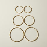 thin gold hoop earrings, endless hoop earrings, large gold hoops, thin wire hoop earrings, classic gold hoops, lightweight hoop earrings, simple gold hoops, everyday gold hoops, minimalist hoops, sleeper hoops, polished gold hoops, hoop size guide, gift for her