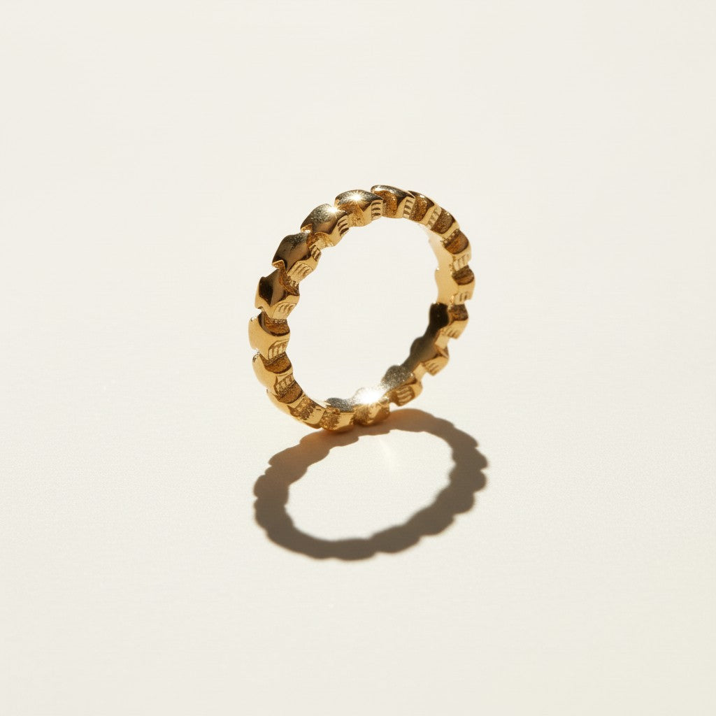 star ring, gold star band ring, celestial stacking ring, star link ring, dainty gold star ring, minimalist stackable ring, star eternity band, everyday gold ring