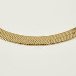 Gold Herringbone Chain Anklet with Lobster Clasp