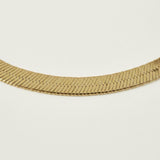 Gold Herringbone Chain Anklet with Lobster Clasp