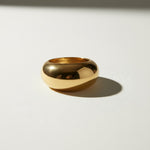 bombe dome ring, chunky bold gold ring, wide dome ring, statement gold ring, 18k gold overlay ring, oversized dome ring, sculptural gold ring, bold gold band ring