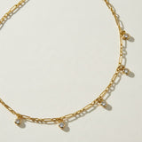 gold paperclip chain anklet, crystal charm anklet, dangling crystal anklet, bezel crystal anklet, gold-tone ankle bracelet, dainty gold anklet, adjustable gold anklet, lobster clasp anklet, summer anklet, beach anklet, layering anklet, gift for her jewelry