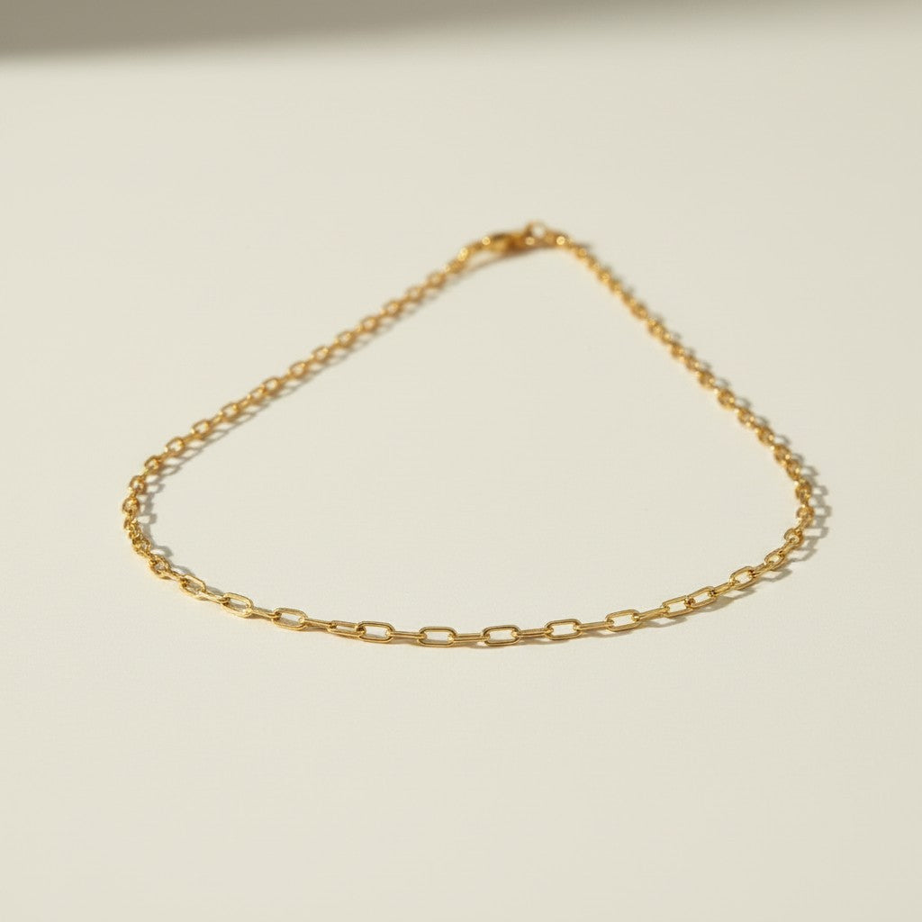 paperclip chain necklace, gold link necklace, 18K gold overlay necklace, modern chain necklace, elongated link chain, minimalist gold necklace, layering chain necklace, paperclip necklace detail