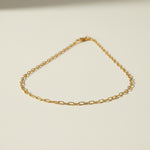 paperclip chain necklace, gold link necklace, 18K gold overlay necklace, modern chain necklace, elongated link chain, minimalist gold necklace, layering chain necklace, paperclip necklace detail