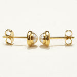 pearl stud earrings, small pearl studs, gold bezel pearl earrings, classic pearl earrings, minimalist pearl earrings, everyday pearl studs, dainty pearl earrings, gold and pearl earrings, bridal pearl studs, pearl earrings with butterfly backs, gift pearl earrings, women’s pearl earrings