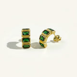 Chunky Baguette CZ Earrings