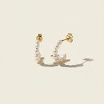 pearl hoop earrings, small pearl hoops, freshwater pearl earrings, gold and pearl hoops, pearl huggie earrings, minimalist pearl earrings, dainty pearl hoop, pearl stud hoop earrings