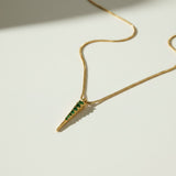 Emerald CZ Spear Necklace