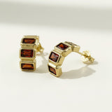 Chunky Baguette CZ Earrings