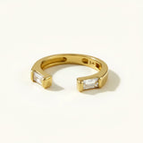 Baguette CZ Adjustable Band Ring