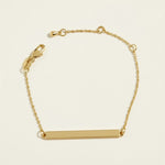 gold bar bracelet, minimalist gold bracelet, dainty chain bracelet, adjustable gold bar bracelet, simple gold bracelet everyday, nameplate bar bracelet blank, delicate layering bracelet