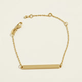 gold bar bracelet, minimalist gold bracelet, dainty chain bracelet, adjustable gold bar bracelet, simple gold bracelet everyday, nameplate bar bracelet blank, delicate layering bracelet