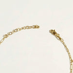 gold paperclip chain anklet, crystal charm anklet, dangling crystal anklet, bezel crystal anklet, gold-tone ankle bracelet, dainty gold anklet, adjustable gold anklet, lobster clasp anklet, summer anklet, beach anklet, layering anklet, gift for her jewelry