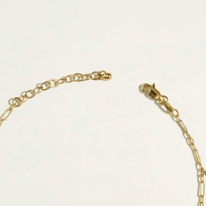 gold paperclip chain anklet, crystal charm anklet, dangling crystal anklet, bezel crystal anklet, gold-tone ankle bracelet, dainty gold anklet, adjustable gold anklet, lobster clasp anklet, summer anklet, beach anklet, layering anklet, gift for her jewelry