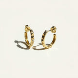  gold pyramid hoop earrings, textured huggie hoops, geometric stud hoops, edgy gold hoop earrings, pyramid stud earrings, small gold hoops, statement huggie earrings, chunky textured hoops