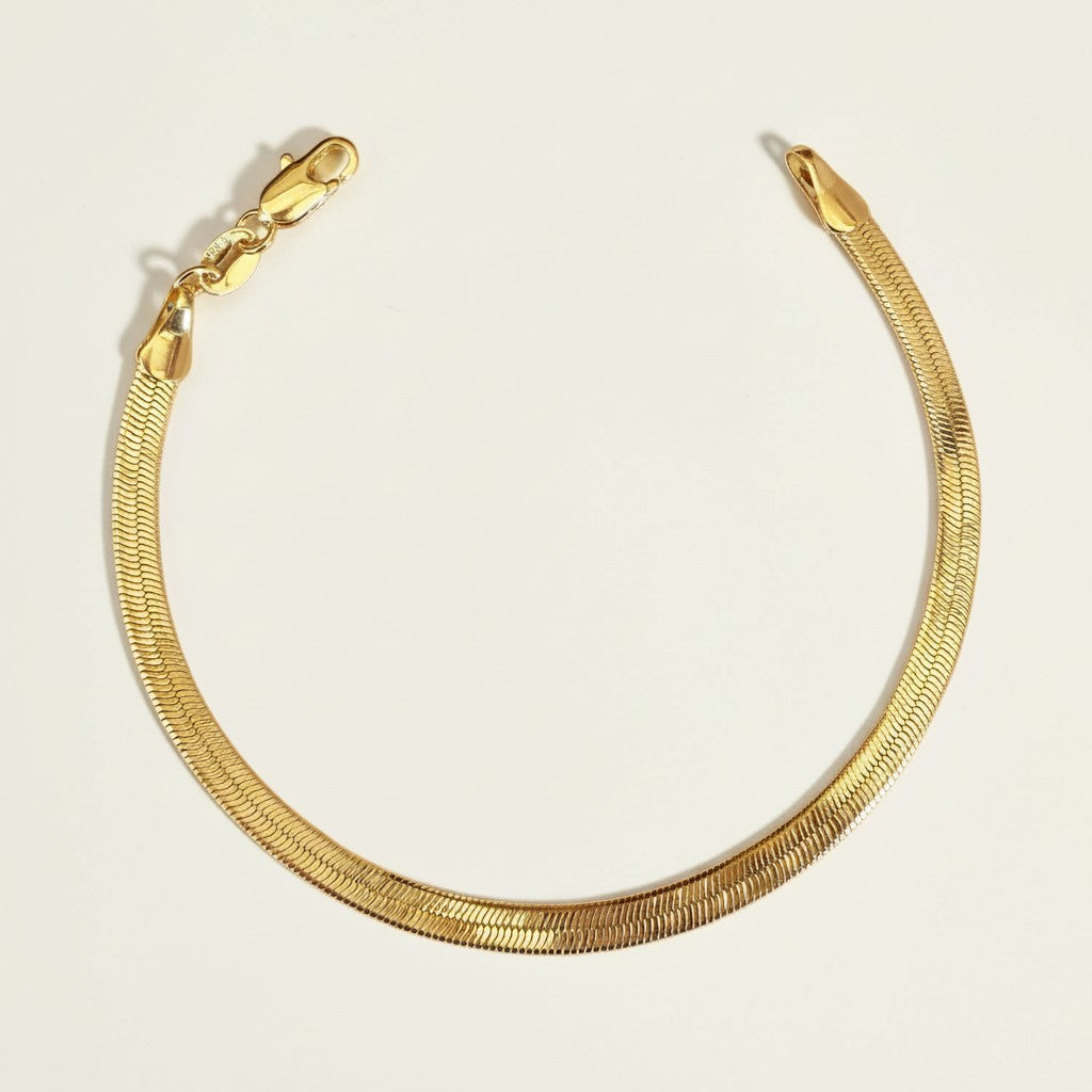 4mm herringbone bracelet, wide gold herringbone bracelet, flat link gold bracelet, 18k gold overlay bracelet, chunky herringbone chain bracelet, statement gold bracelet, herringbone weave bracelet, gold chain clasp detail