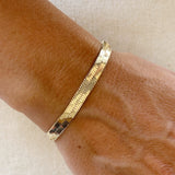 GoldFi 18k Gold Filled 6mm Herringbone Bracelet