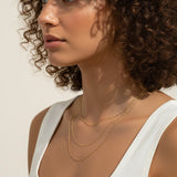 layered satellite necklace, beaded chain necklace, cascading gold necklace, dainty layered necklace, 18k gold satellite chain, multi strand beaded necklace, delicate gold necklace set, graduated layered chain