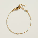 station chain bracelet, gold disc bracelet, dainty gold bracelet, minimalist station bracelet, 18k gold bracelet, delicate chain bracelet, matching station jewelry, everyday gold bracelet
