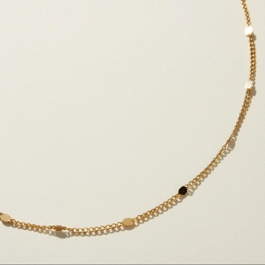 station chain bracelet, gold disc bracelet, dainty gold bracelet, minimalist station bracelet, 18k gold bracelet, delicate chain bracelet, matching station jewelry, everyday gold bracelet