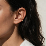 gold ear cuff, minimalist ear cuff, no piercing ear cuff, polished gold ear cuff, simple ear cuff, cartilage ear cuff, non-pierced earrings, dainty ear cuff, ear stack jewelry, everyday ear cuff, slim gold cuff earring, gift for her