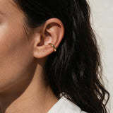gold ear cuff, minimalist ear cuff, no piercing ear cuff, polished gold ear cuff, simple ear cuff, cartilage ear cuff, non-pierced earrings, dainty ear cuff, ear stack jewelry, everyday ear cuff, slim gold cuff earring, gift for her