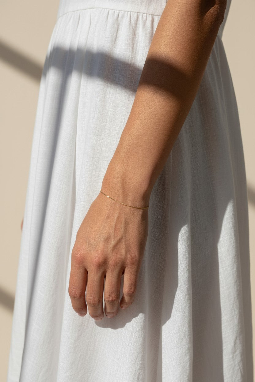 box chain bracelet, minimalist gold bracelet, delicate box link bracelet, simple gold bracelet, 18k gold box chain, everyday gold bracelet, thin gold bracelet, stackable box chain bracelet